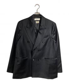 stussy×OUR LEGACY（ステューシー×アワーレガシー）の古着「UNCONSTRUCTED DB BLAZER/アンコンストラクテッド・ダブルブレステッド・ブレザー」｜ブラック