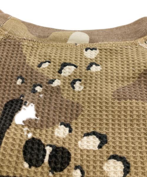 stussy（ステューシー）stussy (ステューシー) チョコチップカモサーマルカットソー ベージュ サイズ:Lの古着・服飾アイテム