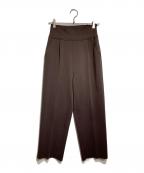 PHEENYフィーニー）の古着「AMUNZEN HIGH WAIST TAPERED PANTS/アムンゼン ハイウエスト テーパードパンツ」｜ブラウン
