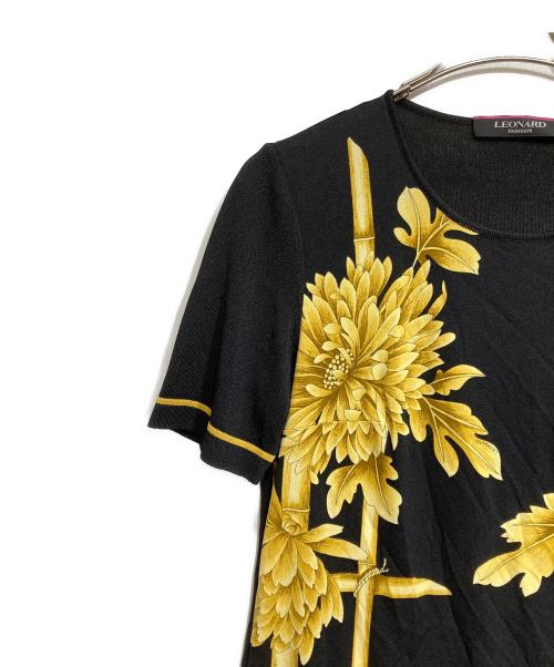 LEONARD FASHION（レオナールファッション）LEONARD FASHION (レオナールファッション) 半袖カットソー/Short-sleeved cut and sew ブラック サイズ:Mの古着・服飾アイテム