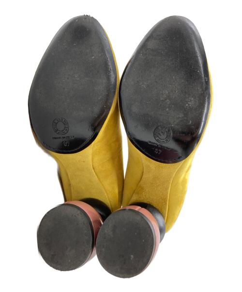 DRIES VAN NOTEN（ドリスヴァンノッテン）DRIES VAN NOTEN (ドリスヴァンノッテン) バイカラースウェードパンプス/Two-tone suede pumps イエロー サイズ:37の古着・服飾アイテム