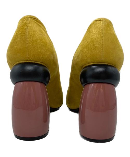 DRIES VAN NOTEN（ドリスヴァンノッテン）DRIES VAN NOTEN (ドリスヴァンノッテン) バイカラースウェードパンプス/Two-tone suede pumps イエロー サイズ:37の古着・服飾アイテム