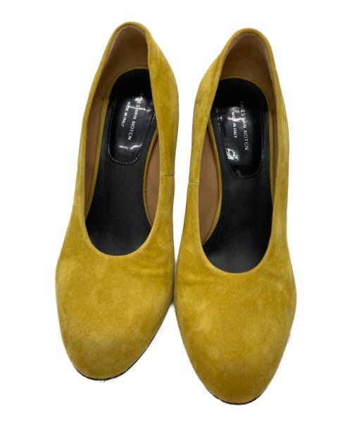 DRIES VAN NOTEN（ドリスヴァンノッテン）DRIES VAN NOTEN (ドリスヴァンノッテン) バイカラースウェードパンプス/Two-tone suede pumps イエロー サイズ:37の古着・服飾アイテム