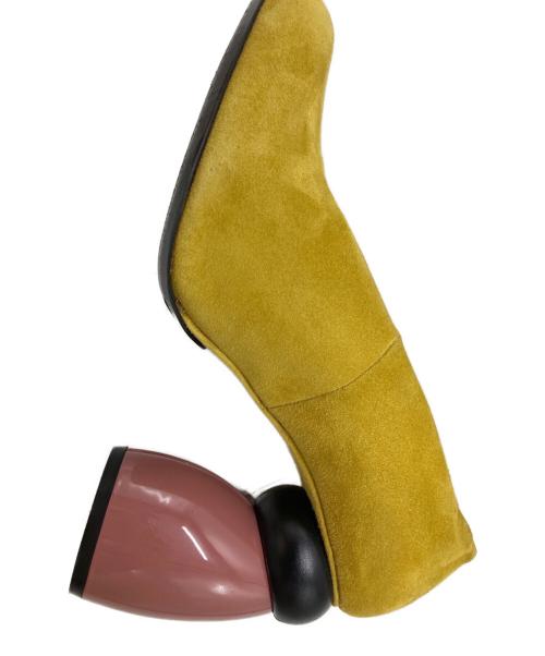 DRIES VAN NOTEN（ドリスヴァンノッテン）DRIES VAN NOTEN (ドリスヴァンノッテン) バイカラースウェードパンプス/Two-tone suede pumps イエロー サイズ:37の古着・服飾アイテム