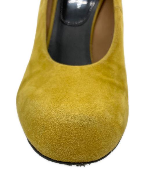 DRIES VAN NOTEN（ドリスヴァンノッテン）DRIES VAN NOTEN (ドリスヴァンノッテン) バイカラースウェードパンプス/Two-tone suede pumps イエロー サイズ:37の古着・服飾アイテム