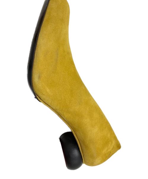 DRIES VAN NOTEN（ドリスヴァンノッテン）DRIES VAN NOTEN (ドリスヴァンノッテン) バイカラースウェードパンプス/Two-tone suede pumps イエロー サイズ:37の古着・服飾アイテム