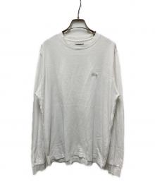 stussy（ステューシー）の古着「ロゴ刺繍長袖Tシャツ」｜ホワイト