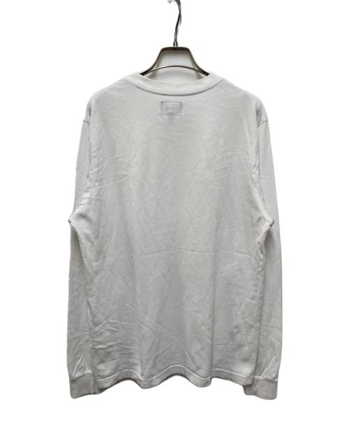 stussy（ステューシー）stussy (ステューシー) ロゴ刺繍長袖Tシャツ ホワイト サイズ:Sの古着・服飾アイテム
