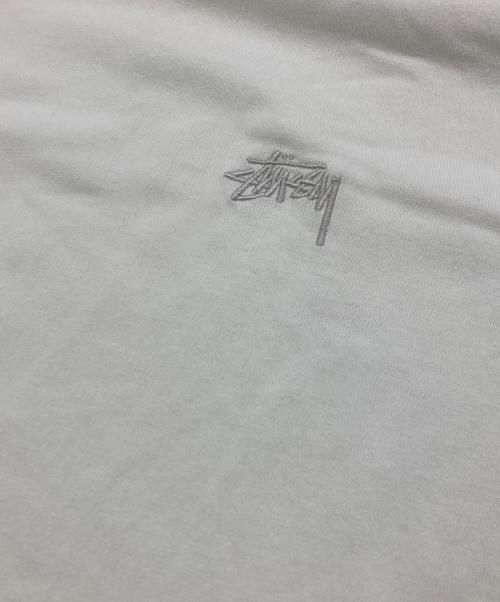 stussy（ステューシー）stussy (ステューシー) ロゴ刺繍長袖Tシャツ ホワイト サイズ:Sの古着・服飾アイテム