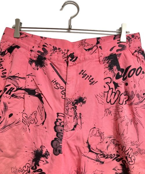 COMME des GARCONS SHIRT（コムデギャルソンシャツ）COMME des GARCONS SHIRT (コムデギャルソンシャツ) グラフィックプリントワイドショーツ/Graphic print wide shorts ピンク サイズ:XLの古着・服飾アイテム