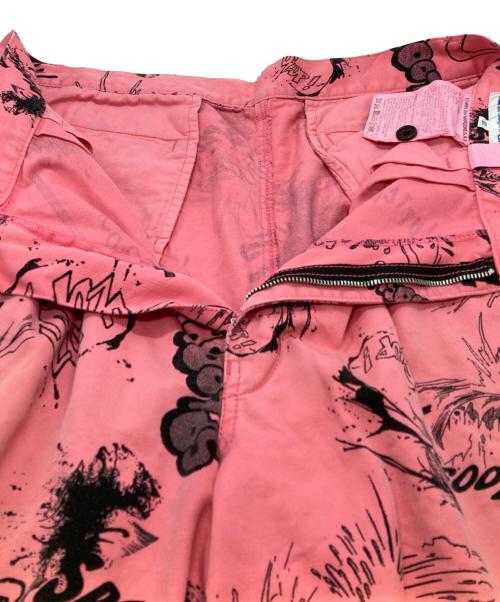 COMME des GARCONS SHIRT（コムデギャルソンシャツ）COMME des GARCONS SHIRT (コムデギャルソンシャツ) グラフィックプリントワイドショーツ/Graphic print wide shorts ピンク サイズ:XLの古着・服飾アイテム