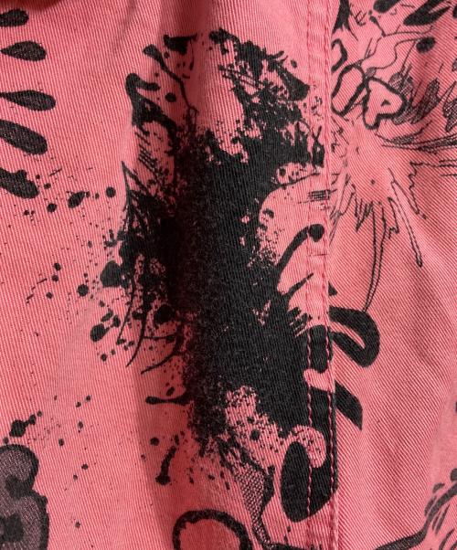 COMME des GARCONS SHIRT（コムデギャルソンシャツ）COMME des GARCONS SHIRT (コムデギャルソンシャツ) グラフィックプリントワイドショーツ/Graphic print wide shorts ピンク サイズ:XLの古着・服飾アイテム