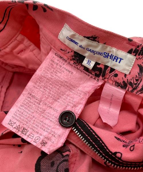 COMME des GARCONS SHIRT（コムデギャルソンシャツ）COMME des GARCONS SHIRT (コムデギャルソンシャツ) グラフィックプリントワイドショーツ/Graphic print wide shorts ピンク サイズ:XLの古着・服飾アイテム