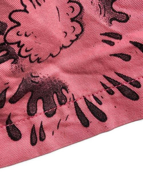 COMME des GARCONS SHIRT（コムデギャルソンシャツ）COMME des GARCONS SHIRT (コムデギャルソンシャツ) グラフィックプリントワイドショーツ/Graphic print wide shorts ピンク サイズ:XLの古着・服飾アイテム