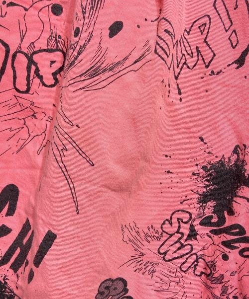 COMME des GARCONS SHIRT（コムデギャルソンシャツ）COMME des GARCONS SHIRT (コムデギャルソンシャツ) グラフィックプリントワイドショーツ/Graphic print wide shorts ピンク サイズ:XLの古着・服飾アイテム
