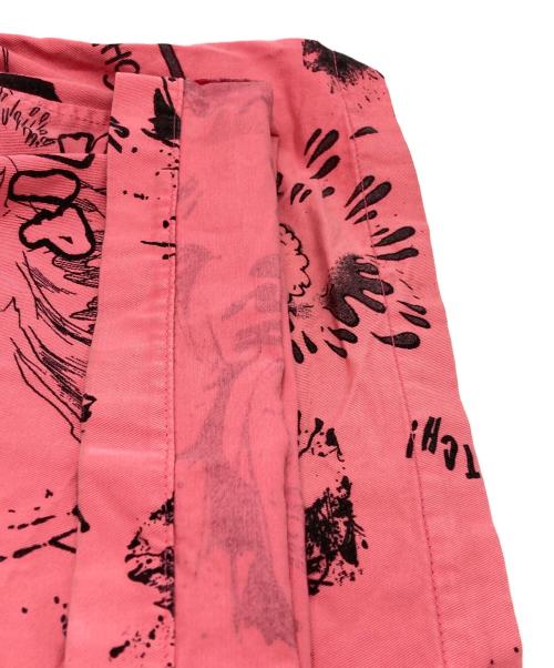 COMME des GARCONS SHIRT（コムデギャルソンシャツ）COMME des GARCONS SHIRT (コムデギャルソンシャツ) グラフィックプリントワイドショーツ/Graphic print wide shorts ピンク サイズ:XLの古着・服飾アイテム