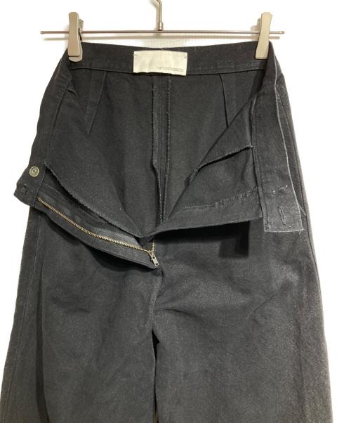 nancy stella soto（ナンシーステラソト）nancy stella soto (ナンシーステラソト) アシメワイドデニムパンツ/Asymmetrical wide-leg denim pants ブラック サイズ:Ｍの古着・服飾アイテム