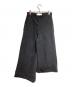 nancy stella soto（ナンシーステラソト）の古着「アシメワイドデニムパンツ/Asymmetrical wide-leg denim pants」｜ブラック