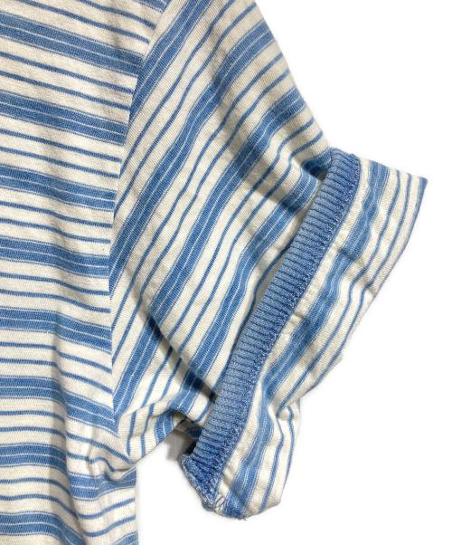 RRL（ダブルアールエル）RRL (ダブルアールエル) ボーダーTシャツ/Border t-shirt ブルー サイズ:Lの古着・服飾アイテム