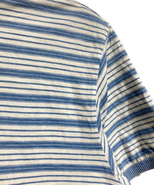 RRL（ダブルアールエル）RRL (ダブルアールエル) ボーダーTシャツ/Border t-shirt ブルー サイズ:Lの古着・服飾アイテム