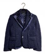 tricot COMME des GARCONSトリココムデギャルソン）の古着「モヘアレイヤードジャケット/Mohair layered jacket」｜ネイビー
