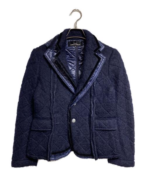 tricot COMME des GARCONS（トリココムデギャルソン）tricot COMME des GARCONS (トリココムデギャルソン) モヘアレイヤードジャケット/Mohair layered jacket ネイビー サイズ:Mの古着・服飾アイテム