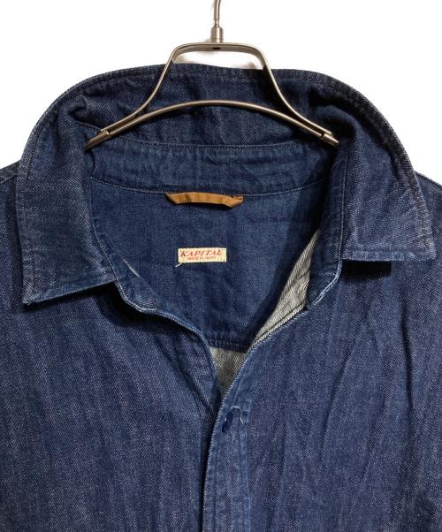 KAPITAL（キャピタル）KAPITAL (キャピタル) デニムスラッピーシャツコート インディゴ サイズ:Lの古着・服飾アイテム
