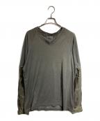 YOHJI YAMAMOTOヨウジヤマモト）の古着「Vネックネイヤードカットソー/Layered V-neck cut and sewn」｜グレー