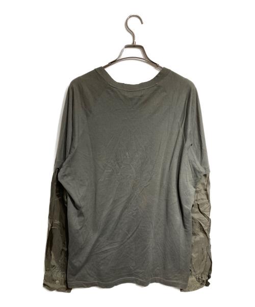 YOHJI YAMAMOTO（ヨウジヤマモト）YOHJI YAMAMOTO (ヨウジヤマモト) Vネックネイヤードカットソー/Layered V-neck cut and sewn グレー サイズ:3の古着・服飾アイテム