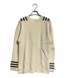 Yohji Yamamoto pour homme（ヨウジヤマモト プールオム）の古着「リブラインウールニット/Ribbed wool knit」｜ベージュ