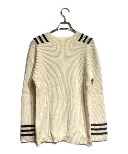 Yohji Yamamoto pour homme（ヨウジヤマモト プールオム）Yohji Yamamoto pour homme (ヨウジヤマモト プールオム) リブラインウールニット/Ribbed wool knit ベージュ サイズ:Mの古着・服飾アイテム