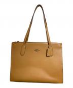 COACHコーチ）の古着「レザートートバッグ/Leather tote bag」｜ブラウン