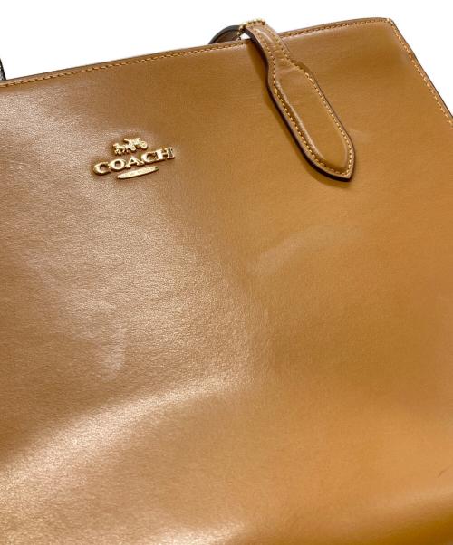 COACH（コーチ）COACH (コーチ) レザートートバッグ/Leather tote bag ブラウンの古着・服飾アイテム
