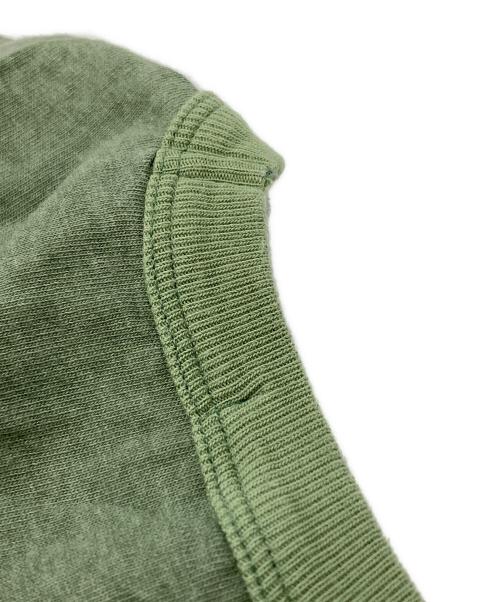 STONE ISLAND（ストーンアイランド）STONE ISLAND (ストーンアイランド) ストライプ切替バックロゴTシャツ/Striped back logo T-shirt グリーン サイズ:Lの古着・服飾アイテム