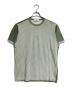 STONE ISLAND（ストーンアイランド）の古着「ストライプ切替バックロゴTシャツ/Striped back logo T-shirt」｜グリーン
