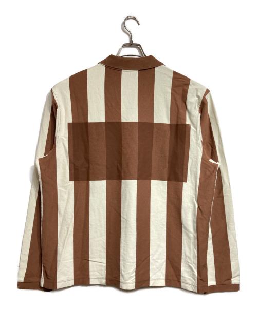 FRED PERRY（フレッドペリー）FRED PERRY (フレッドペリー) CRAIG GREEN (クレイグ グリーン) ストライプポロシャツ/Striped polo shirt ブラウン サイズ:XLの古着・服飾アイテム
