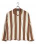 FRED PERRY（フレッドペリー）の古着「ストライプポロシャツ/Striped polo shirt」｜ブラウン