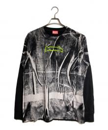 DIESEL（ディーゼル）の古着「グラフィックロングスリーブカットソー/Graphic long-sleeved cut and sew」｜ブラック