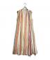 ne quittez pas（ヌキテパ）の古着「Cotton Voile Stripe Panel Dress/コットンボイルストライプパネルドレス」｜ホワイト×レッド×オレンジ