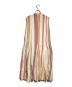 ne quittez pas (ヌキテパ) Cotton Voile Stripe Panel Dress/コットンボイルストライプパネルドレス ホワイト×レッド×オレンジ サイズ:－：12000円
