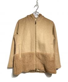 MaxMara（マックスマーラ）の古着「テディベアキャメルフーデットコート」｜ブラウン