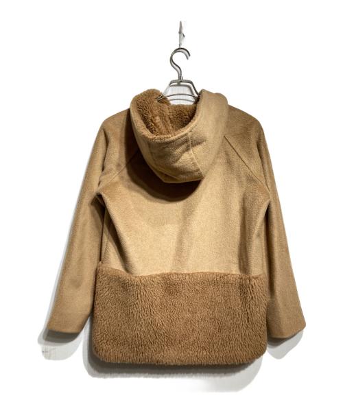 MaxMara（マックスマーラ）MaxMara (マックスマーラ) テディベアキャメルフーデットコート ブラウン サイズ:36の古着・服飾アイテム