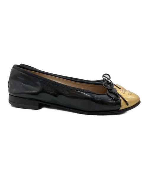 CHANEL（シャネル）CHANEL (シャネル) バイカラーキャップトゥパンプス/Two-tone cap-toe pumps ブラック サイズ:37の古着・服飾アイテム