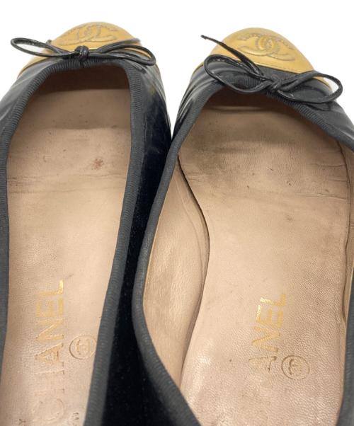 CHANEL（シャネル）CHANEL (シャネル) バイカラーキャップトゥパンプス/Two-tone cap-toe pumps ブラック サイズ:37の古着・服飾アイテム