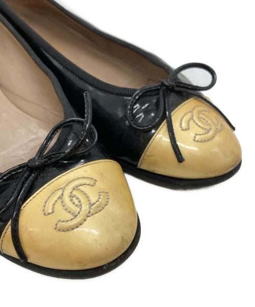 CHANEL（シャネル）CHANEL (シャネル) バイカラーキャップトゥパンプス/Two-tone cap-toe pumps ブラック サイズ:37の古着・服飾アイテム