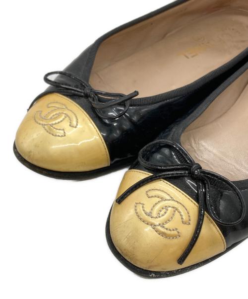 CHANEL（シャネル）CHANEL (シャネル) バイカラーキャップトゥパンプス/Two-tone cap-toe pumps ブラック サイズ:37の古着・服飾アイテム