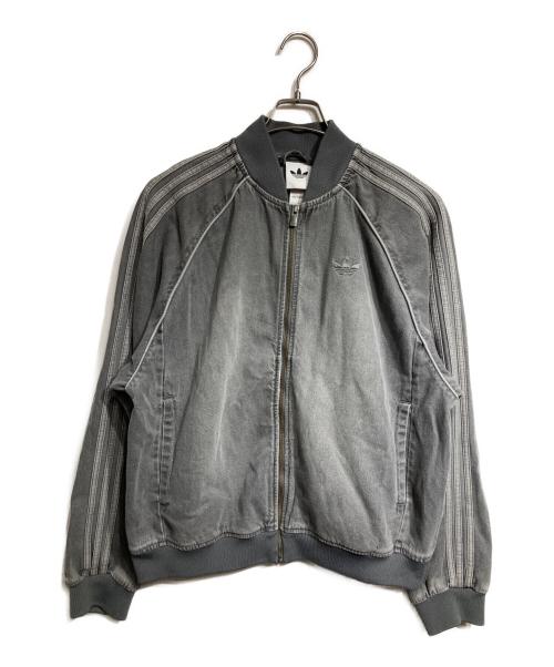 adidas（アディダス）adidas (アディダス) LOOSE SST DENIM BLACK WASH JACKET グレー サイズ:Mの古着・服飾アイテム