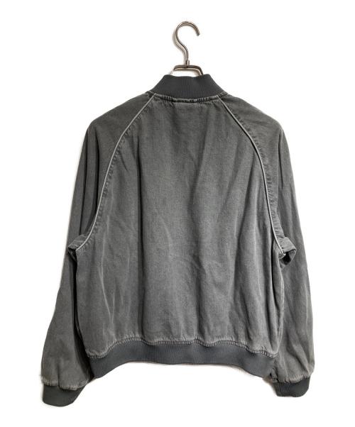 adidas（アディダス）adidas (アディダス) LOOSE SST DENIM BLACK WASH JACKET グレー サイズ:Mの古着・服飾アイテム
