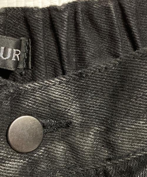 GLAMOUR（グラマー）GLAMOUR (グラマー) コーティングバギーデニムパンツ/Coated baggy denim pants ブラック サイズ:－の古着・服飾アイテム