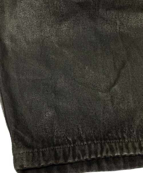 GLAMOUR（グラマー）GLAMOUR (グラマー) コーティングバギーデニムパンツ/Coated baggy denim pants ブラック サイズ:－の古着・服飾アイテム